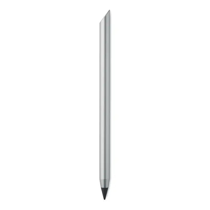 Pix fara cerneala de lunga durata cu stylus argintiu metalic, design elegant, varf negru ascutit