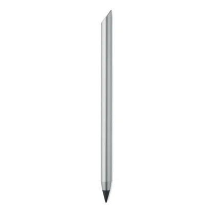 Pix fara cerneala de lunga durata cu stylus argintiu metalic, design elegant, varf negru ascutit