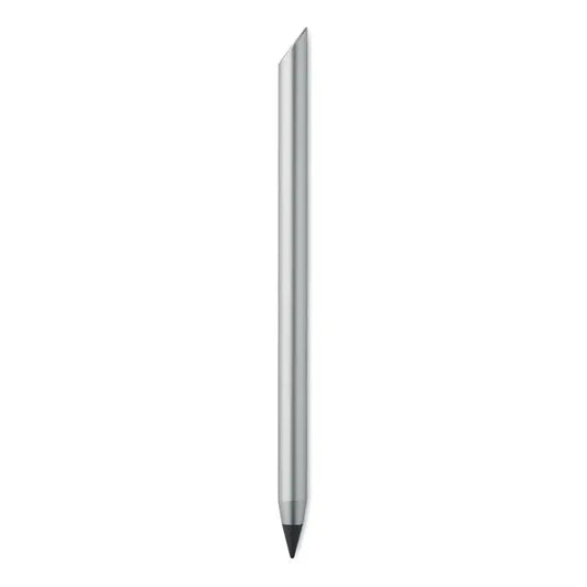 Pix fara cerneala de lunga durata cu stylus argintiu metalic, design elegant, varf negru ascutit