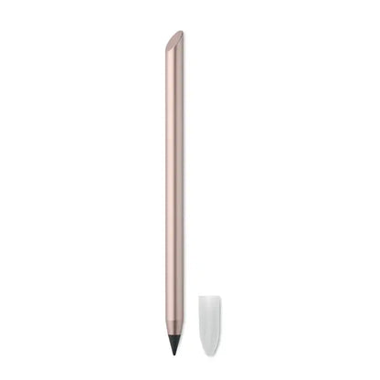 Pix fara cerneala de lunga durata cu stilou rose gold metalic si cap protector transparent