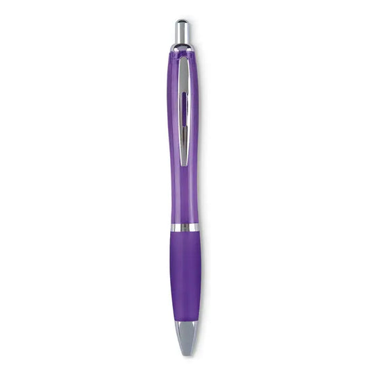 Pix riocolor cu cerneala albastra stilou cu bilă violet cu accente argintii si design modern elegant