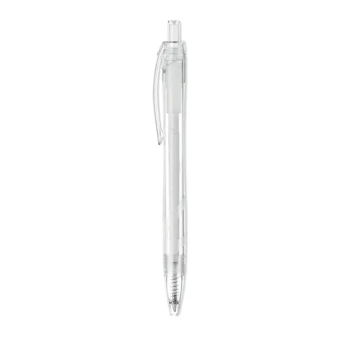 Pix rpet push pix creion cu bilă din plastic transparent cu grip și clips transparent