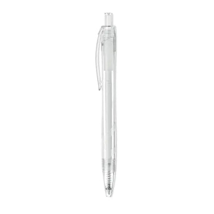 Pix rpet push pix creion cu bilă din plastic transparent cu grip și clips transparent