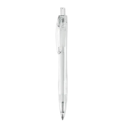 Pix rpet push pix cu corp transparent din plastic si varf argintiu pentru scris precis