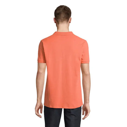 Tricou polo portocaliu cu mâneci scurte planet men polo 170g cu guler clasic și manșete tip reiat