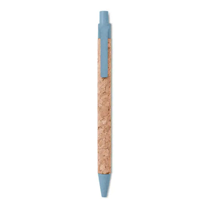 Pix albastru cu corp din plută texturată și accente din plastic ABS pentru scris elegant și durabil