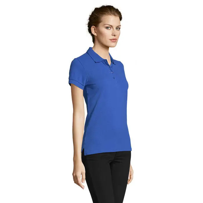 Polo polo 210 de dama people tricou polo albastru regal vibrant cu maneci scurte si guler clasic cu nasturi