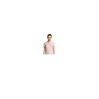Poli dama passion 170 tricou polo roz deschis cu mâneci scurte, guler clasic și nasturi pe partea din față