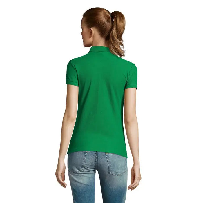 Polo dama passion 170 tricou polo verde vibrant cu mâneci scurte și guler clasic din material confortabil