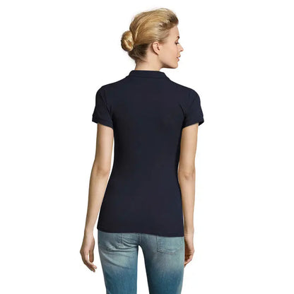 Tricou polo femeie navy albastru cu mâneci scurte și guler clasic model POLO PERFECT FEMEIE 180