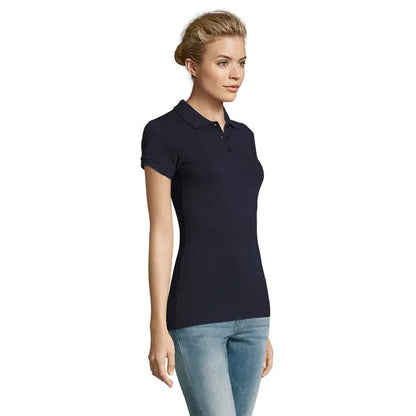 Polo perfect femeie 180 navy blue tricou polo cu mânecă scurtă, guler clasic și nasturi în față