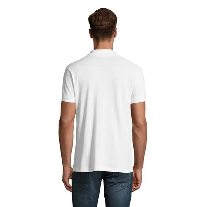 Tricou polo alb cu mâneci scurte și guler clasic din bumbac 180g polo perfect men