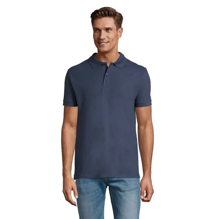 Tricou polo perfect men 180g bleumarin cu mâneci scurte, guler clasic și nasturi din material rezistent