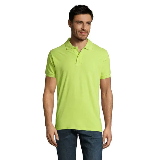 Tricou polo bărbați perfect men 180g verde lime cu mâneci scurte și guler clasic din material de calitate