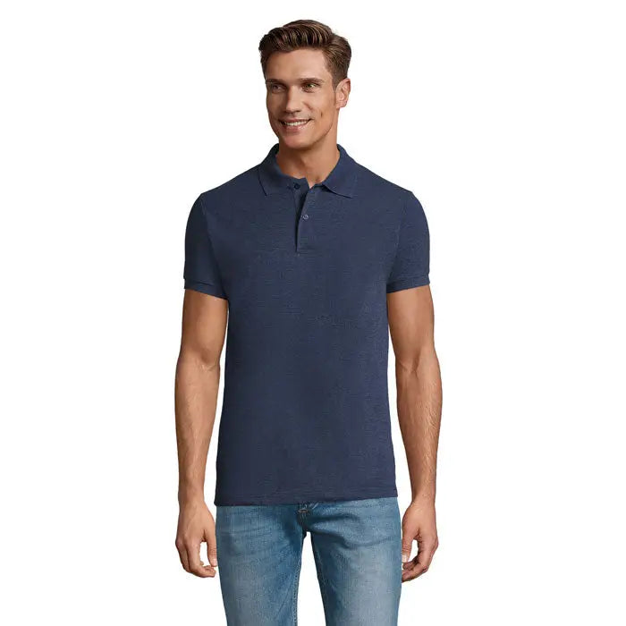 Polo perfect men 180g tricou polo bleumarin texturat din bumbac ideal pentru barbati