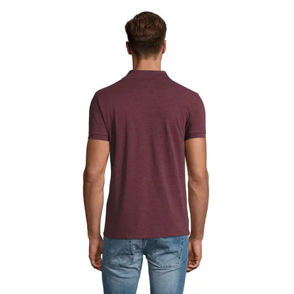 Tricou polo maroon texturat perfect men 180g cu guler clasic si maneci scurte din material 180g