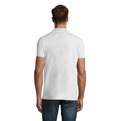 Tricou polo perfect men 180g alb cu mâneci scurte, guler clasic și țesătură subtil texturată