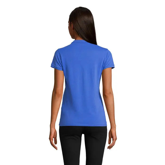 Tricou polo planet women albastru regal vibrant cu mâneci scurte material 170g și guler clasic