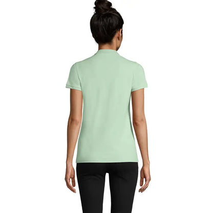 Polo planet women 170g tricou polo mint verde cu mânecă scurtă din material ușor și cusături bine realizate