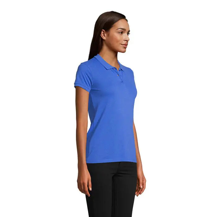 Polo planet women 170g un tricou polo albastru regal vibrant cu mâneci scurte din material de 170g