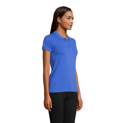 Polo planet women 170g un tricou polo albastru regal vibrant cu mâneci scurte din material de 170g