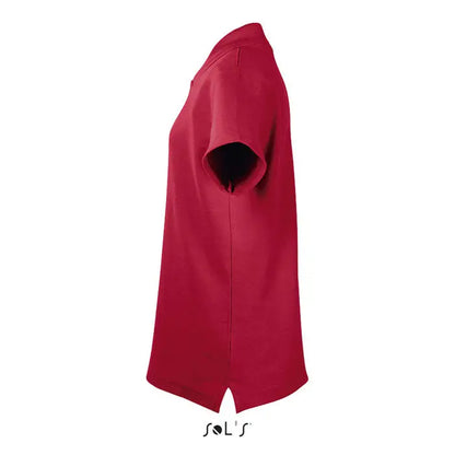 Tricou polo de copii summer ii roșu cu mâneci scurte, guler clasic și manșete tivite, 170g