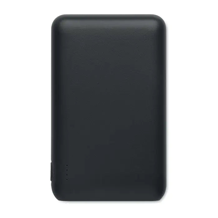 Alimentator portabil negru dreptunghiular cu finisaj mat texturat power bank 5000 mah