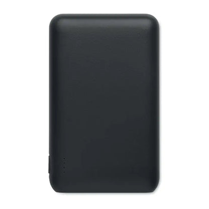 Alimentator portabil negru dreptunghiular cu finisaj mat texturat power bank 5000 mah