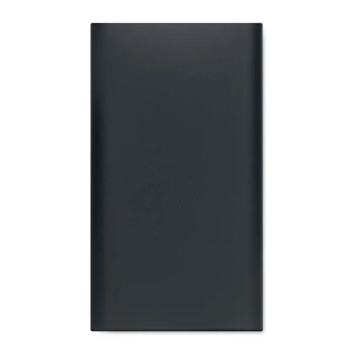Power bank portabil negru dreptunghiular cu finisaj mat 5000mah 15w pentru încărcare rapidă
