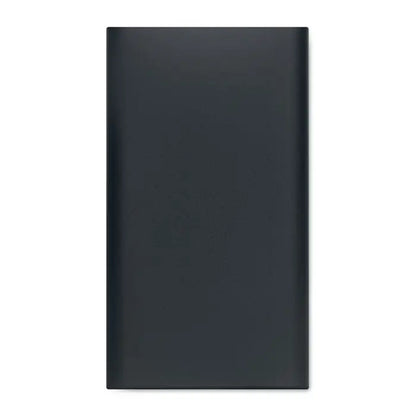 Power bank portabil negru dreptunghiular cu finisaj mat 5000mah 15w pentru încărcare rapidă