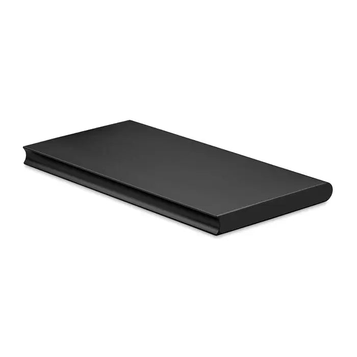 Carcasa neagra dreptunghiulara pentru power bank 8000 mah cu finisaj mat neted si margini rotunjite