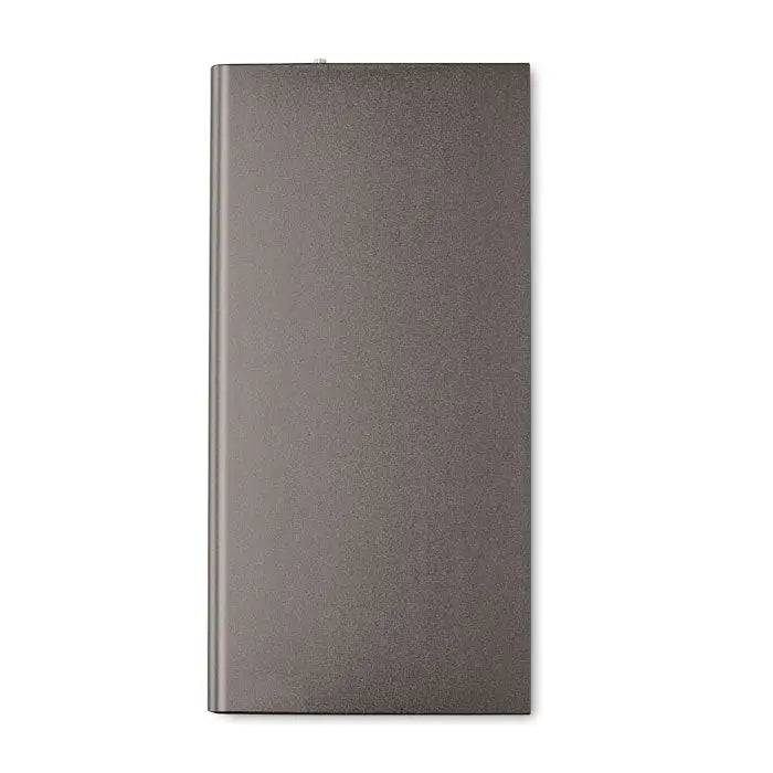 Power bank 8000 mah dreptunghiular mat gri cu finisaj texturat subtil pentru alimentare mobilă portabilă