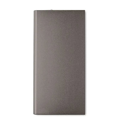 Power bank 8000 mah dreptunghiular mat gri cu finisaj texturat subtil pentru alimentare mobilă portabilă