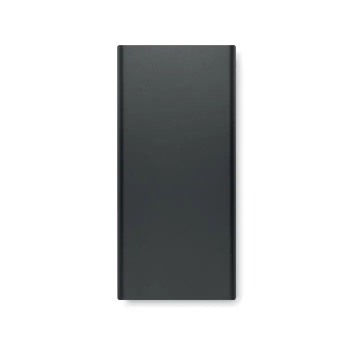 Power bank de 10000 mah negru dreptunghiular cu finisaj mat portabil pentru încărcare rapidă mobilă
