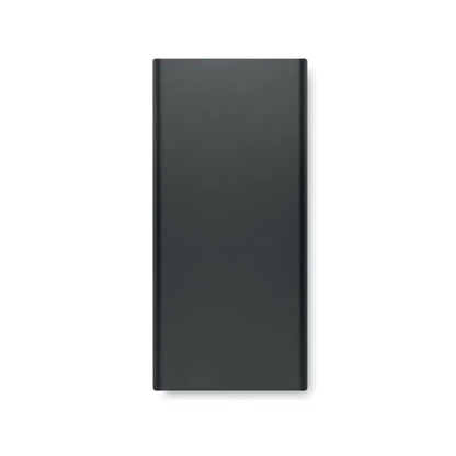 Power bank de 10000 mah negru dreptunghiular cu finisaj mat portabil pentru încărcare rapidă mobilă