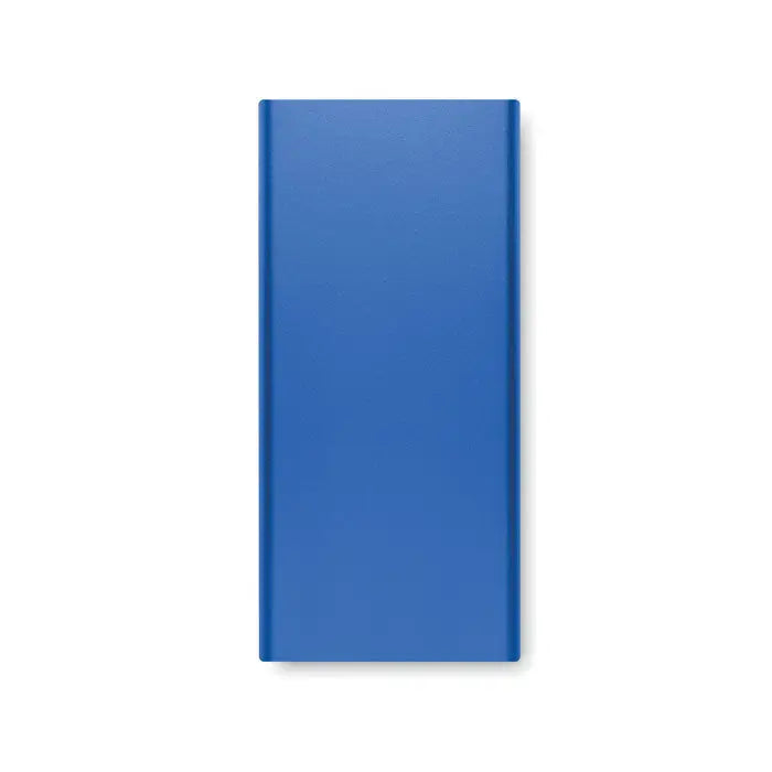 Power bank de 10000 mAh albastru dreptunghiular cu finisaj mat portabil pentru încărcare rapidă