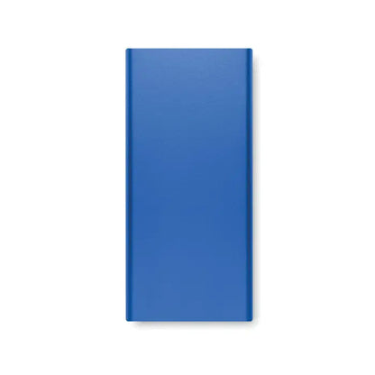 Power bank de 10000 mAh albastru dreptunghiular cu finisaj mat portabil pentru încărcare rapidă