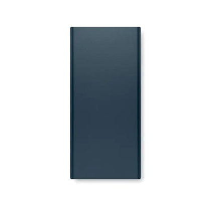 Power bank portabil dreptunghiular albastru închis cu capacitate de 10000 mah și finisaj mat