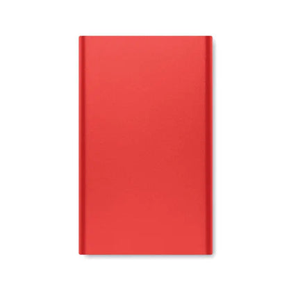 Power bank de 4000 mah tip c portabil roșu cu finisaj mat neted pentru încărcare rapidă