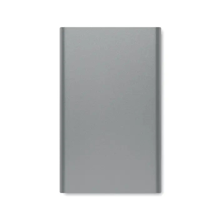 Power bank de 4000 mah tip c portabil gri cu finisaj mat si colturile rotunjite