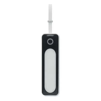 Power bank de 5000 mah cu cob cu eticheta de bagaj dreptunghiulara alb-negru si panou luminos alungit