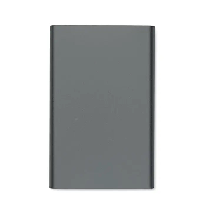 Power bank incarcator wireless portabil mat negru dreptunghiular cu design minimalist si colturi rotunjite