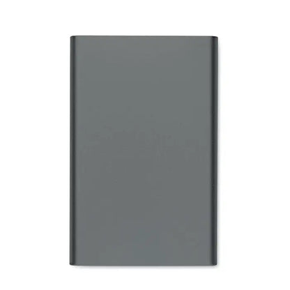 Power bank incarcator wireless portabil mat negru dreptunghiular cu design minimalist si colturi rotunjite