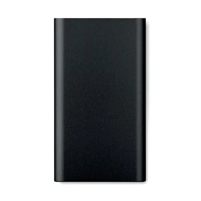 Power bank wireless 4000mAh dreptunghiular negru cu finisaj mat portabil pentru incarcare fără cablu