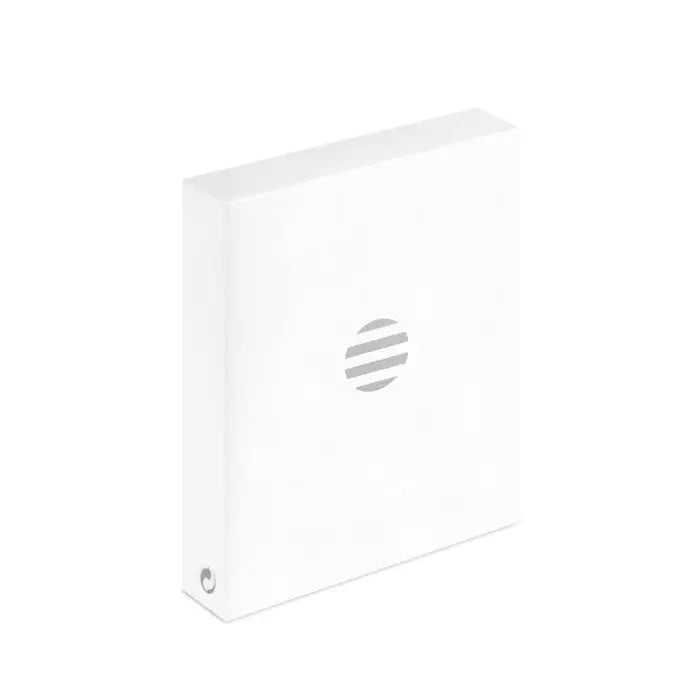 Cutie albă dreptunghiulară pentru imprimantă wireless hp cu design minimalist și logo gri subtil pentru power bank wireless 4000mah