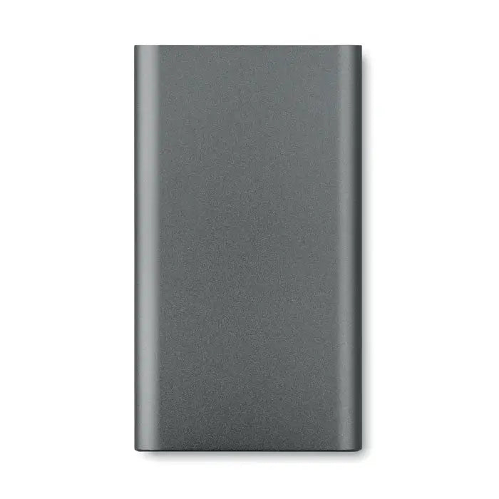 Power bank wireless 4000mAh gri mat cu design dreptunghiular minimalist si muchii rotunjite