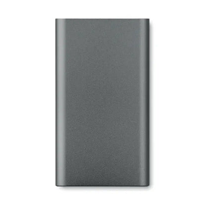 Power bank wireless 4000mAh gri mat cu design dreptunghiular minimalist si muchii rotunjite