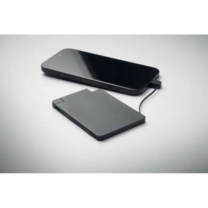 Powerbank magnetic negru de 2500 mah cu cablu usb conectat pentru încărcare portabilă eficientă