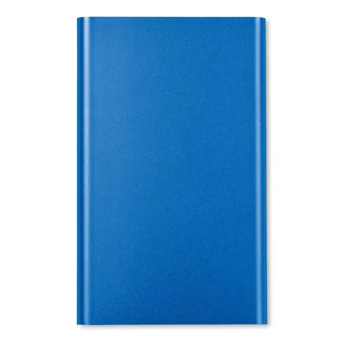 Powerbank plat de 4000 mah albastru solid cu finisaj mat și margini rotunjite portabil și elegant