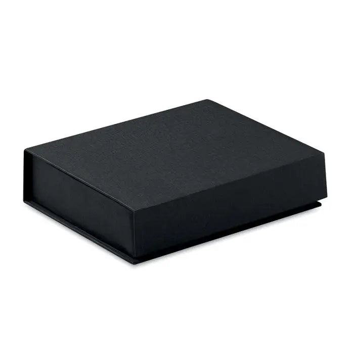 Cutie cadou dreptunghiulara neagra cu finisaj mat si design minimalist pentru premiul de cristal